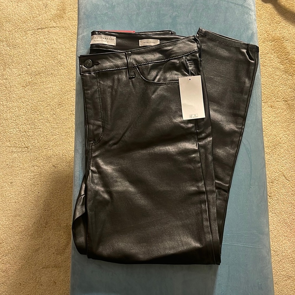 Mid-rise ankle skinny jeans, size 14
